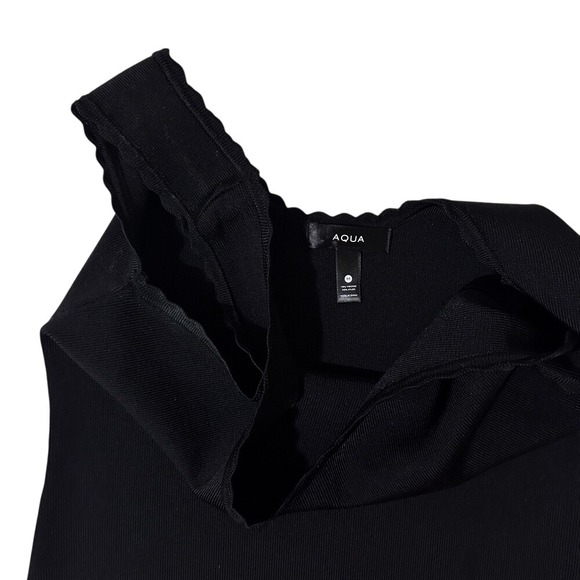 Aqua Scalloped Trim Knit Bodysuit - size medium - Picture 4 of 6